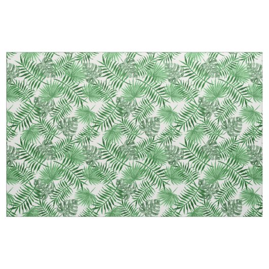 Tropical Green Palm Blätter Sommermuster Stoff (Fat Quarter (45,7 x 55,9 cm))