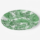 Tropical Green Palm Blätter Summer Art Pattern Pappteller (Schrägansicht)
