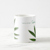 Tropical Green Palm Blätter Tasse mit Namen (Mittel)