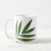 Tropical Green Palm Blätter Tasse mit Namen (Links)