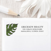 Tropical Green Palm Leaf Business Rücksendeadresse (Insitu)