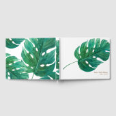 Tropical Green Palm Leaf Hawaiian Summer Wedding Gästebuch (Voll)