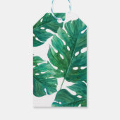Tropical Green Palm Leaf Hawaiian Summer Wedding Geschenkanhänger (Rückseite)