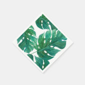 Tropical Green Palm Leaf Hawaiian Summer Wedding Serviette (Ecke)