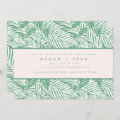 Tropical Green Palm Leaf Paare Brautparty Einladung (Vorne/Hinten)