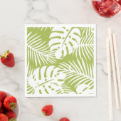 Tropical Green Palm Leaf Paper Napkin Serviette (Beispiel)