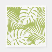 Tropical Green Palm Leaf Paper Napkin Serviette (Vorderseite)