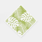 Tropical Green Palm Leaf Paper Napkin Serviette (Ecke)