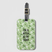 Tropical Green Palm Tree Leaves Gepäckanhänger (Vorderseite Vertikal)