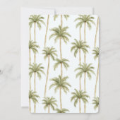 Tropical Green Palm Trees Wedding Einladung (Rückseite)