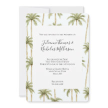 Tropical Green Palm Trees Wedding