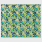 Tropical Green Palms Geschenkpapier (Flach)