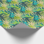 Tropical Green Palms Geschenkpapier (Ecke)