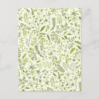 Tropical Green Pattern Postkarte