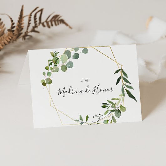 Tropical Green Spanish Brautparty Vielen Dank Dankeskarte