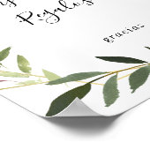 Tropical Green Tarjetas und Regalos Sign Poster (Ecke)