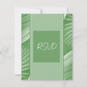 Tropical Green Theme Wedding RSVP Response Card (Vorderseite)