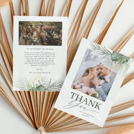 Tropical Green Tropical Thank You Wedding  Dankeskarte