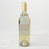 Tropical Green und Gold Blätter auf Sage Flaschenanhänger (Auf Flasche)