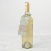 Tropical Green und Gold Blätter auf Sage Flaschenanhänger (Angewinkelt)