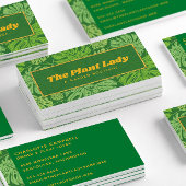 Tropical Green und Gold Monstera Palm Blätter Visitenkarte