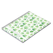 Tropical Green Watercolor Blätter Name Notebook Notizblock (Linke Seite)