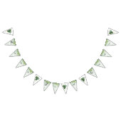 Tropical Green Watercolor Monstera Wedding Décor Wimpelkette (Alle)