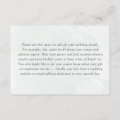 Tropical Green Watercolor Wedding Details Begleitkarte (Rückseite)