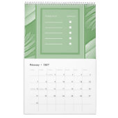 Tropical Green Wedding Calendar Planer Kalender (Feb 2027)