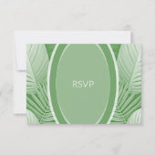 Tropical Green Wedding RSVP Response Card Karte (Vorderseite)