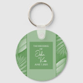 Tropical Green Wedding Schlüsselanhänger (Vorderseite)