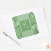Tropical Green Wedding Sticker (Umschlag)