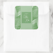 Tropical Green Wedding Sticker (Tasche)