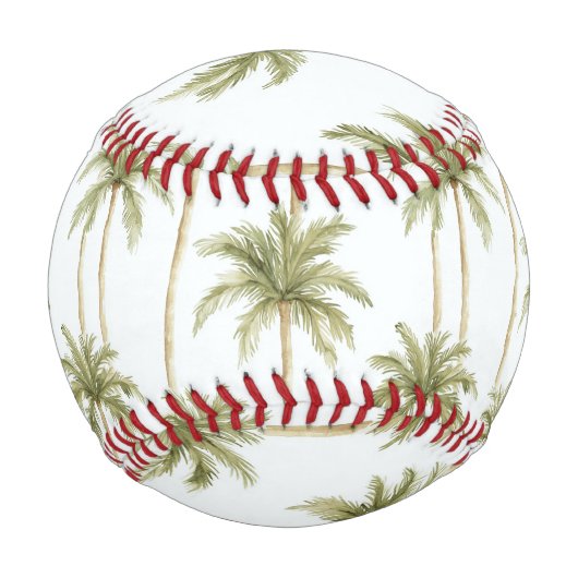 Tropical Green White Palm Trees Baseball (Vorderseite)