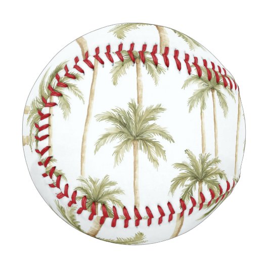 Tropical Green White Palm Trees Baseball (Vorderseite Links)
