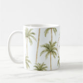 Tropical Green White Palm Trees Kaffeetasse (Links)