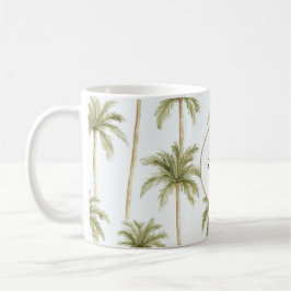 Tropical Green White Palm Trees Kaffeetasse