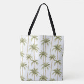 Tropical Green White Palm Trees Tasche (Vorderseite)