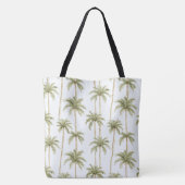 Tropical Green White Palm Trees Tasche (Rückseite)