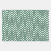 Tropical Green Zickzack Pattern Minimal Zigzag Geschenkpapier Set (Vorderseite 3)