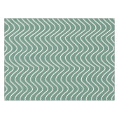 Tropical Green Zickzack Pattern Minimal Zigzag Tischdecke (Vorderseite (Horizontal))