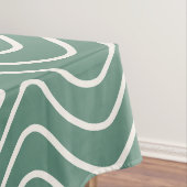 Tropical Green Zickzack Pattern Minimal Zigzag Tischdecke (Beispiel)