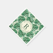 Tropical Greenera Monstera Family Wiedersehen Part Serviette (Ecke)