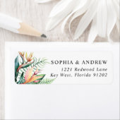 Tropical Greenerity Blume geben das Adressetikett (Insitu)