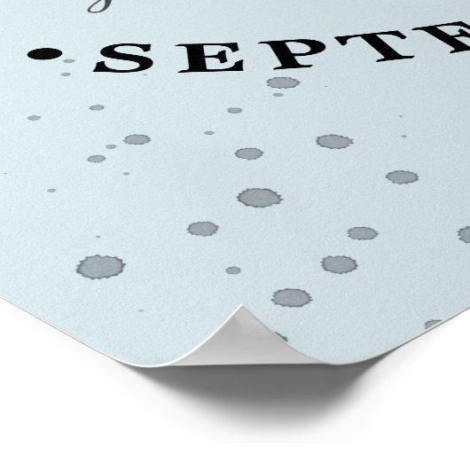 Tropical Greenerity Foliage Blue Boy Baby Dusche Poster (Ecke)