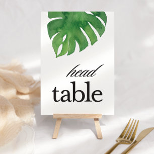 Tropical Greenerity Palm Head Table Tischnummer