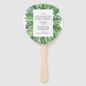 Tropical Greenerity Wedding Program Fan Fächer (Rückseite)