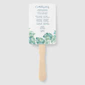 Tropical Greenerity Wedding Program Fan Fächer (Rückseite)