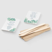 Tropical Greenerity Wedding Program Fan Fächer (Non-assembled)