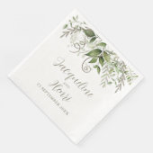 Tropical Greenerity Wedding Serviette (Ecke)